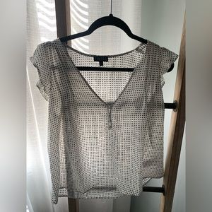 White polka dot blouse